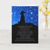 Hunde Beileid mit Poodle Silhouette und Spirituell Karte (Gelbe Blume)