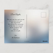 Hunde Beileid Postkarte (Rückseite)