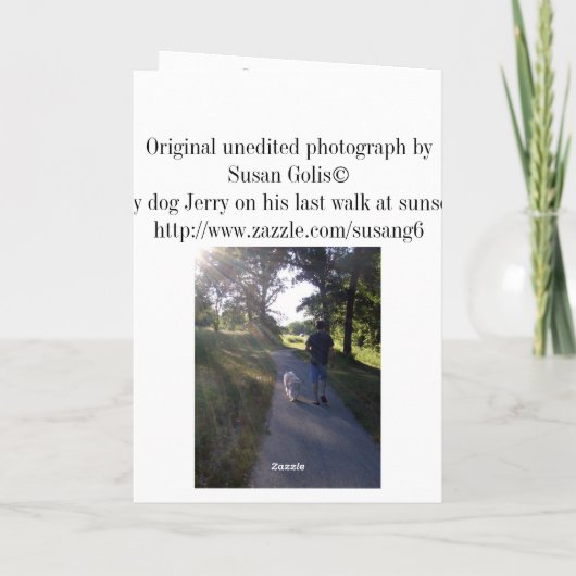 Hunde Beileid Rainbow Bridge Gedicht Card Karte (Rückseite)