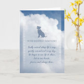 Hunde Beileid Wolken in unseren Herzen immer dort Karte (Gelbe Blume)