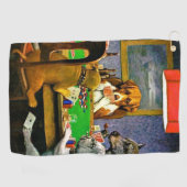 Hunde beim Pokern Golfhandtuch (Horizontal)