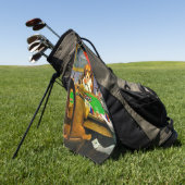 Hunde beim Pokern Golfhandtuch (Gras)