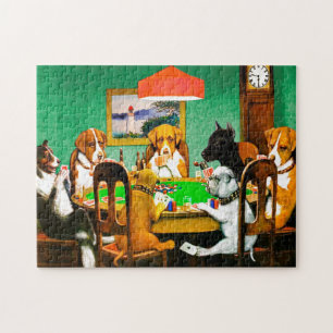 Hunde beim Pokern Puzzle