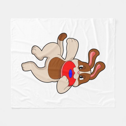 Hunde beim Spielen Fleecedecke (Vorderseite (Horizontal))