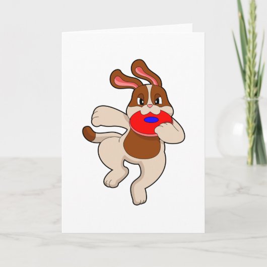 Hunde beim Spielen Karte (Vorderseite)