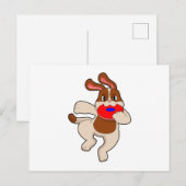 Hunde beim Spielen Postkarte (Vorne/Hinten)