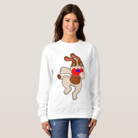 Hunde beim Spielen Sweatshirt (Vorne ganz)