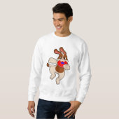 Hunde beim Spielen Sweatshirt (Vorne ganz)
