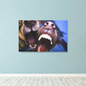 Hunde bellen leinwanddruck (Insitu (Holzboden))