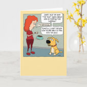 Hunde beobachten Uhr Fütternd Geburtstag Karte (Gelbe Blume)