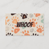 Hunde Berufliche Retro-Paws Visitenkarte (Vorderseite)
