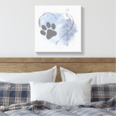 Hunde besessen Herz Blue Wasserfarben Leinwand Kun (Insitu (Schlafzimmer))