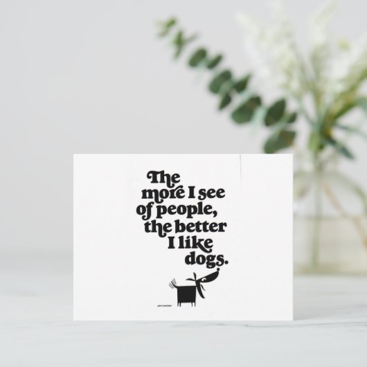 Hunde - besser als Menschen? Postkarte (Stehend Vorderseite)