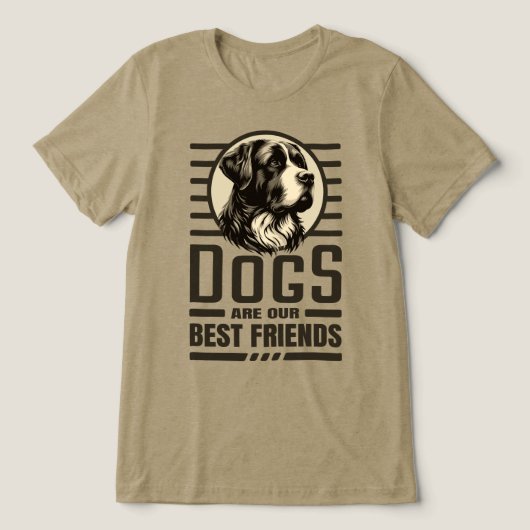 Hunde beste Freunde Tri-Blend Shirt (Design Vorderseite)