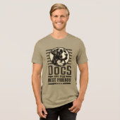 Hunde beste Freunde Tri-Blend Shirt (Vorderseite voll)