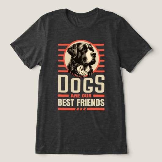 Hunde beste Freunde Tri-Blend Shirt (Design Vorderseite)