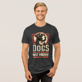 Hunde beste Freunde Tri-Blend Shirt (Vorderseite voll)