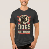 Hunde beste Freunde Tri-Blend Shirt (Vorderseite)