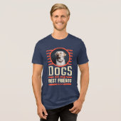 Hunde beste Freunde Tri-Blend Shirt (Vorderseite voll)