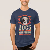 Hunde beste Freunde Tri-Blend Shirt (Vorderseite)