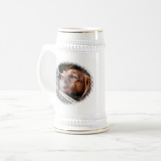 HUNDE BIERGLAS (Vorderseite Links)