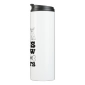 Hunde Blätter Paw Prints auf Ihrem Herzen Niedlich Thermosbecher (Nach rechts gedreht)