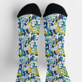 Hunde blau gelb socken (Oben)