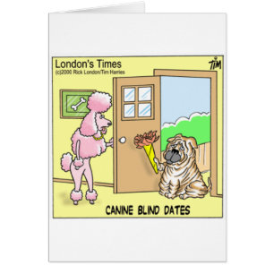 Hunde-Blind Dates Lustige Hunde-Cartoon-Geschenke