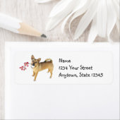 Hunde Blume Rücksendeadressen-Aufkleber (Insitu)