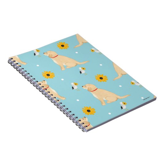 Hunde, Blume, Seagulls Spiral Notebook Notizblock (Rechte Seite)