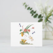 Hunde-Blume und Libellen Postkarte (Stehend Vorderseite)