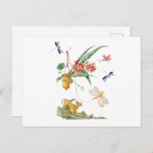 Hunde-Blume und Libellen Postkarte (Vorne/Hinten)