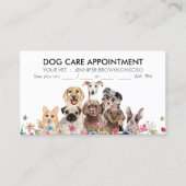 Hunde Boho Chic Ernennung Visitenkarte (Vorderseite)