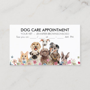 Hunde Boho Chic Ernennung Visitenkarte