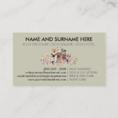 Hunde Boho Chic Verabredungen Beige Niedlich Visitenkarte (Rückseite)