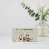 Hunde Boho Chic Verabredungen Beige Niedlich Visitenkarte (Stehend Vorderseite)