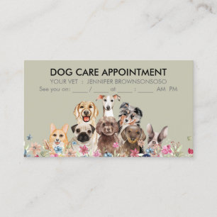 Hunde Boho Chic Verabredungen Beige Niedlich Visitenkarte