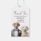 Hunde Braut & Groom Hochzeit Geschenkanhänger (Vorderseite)