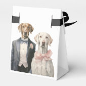 Hunde Braut & Groom Hochzeit Geschenkschachtel (Rückseite)