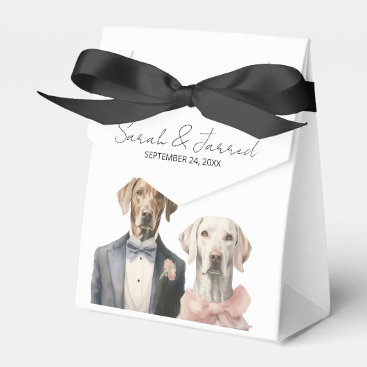 Hunde Braut & Groom Hochzeit Geschenkschachtel (Vorderseite)