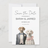 Hunde Braut & Groom Hochzeit Save The Date (Vorderseite)