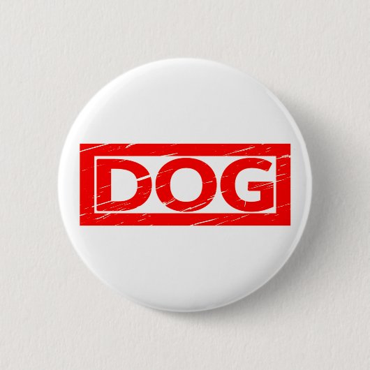 Hunde-Briefmarke Button (Vorderseite)