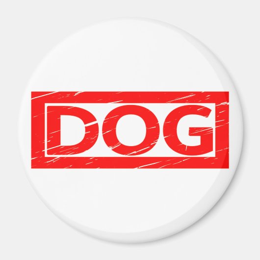 Hunde-Briefmarke Magnet (Vorne)