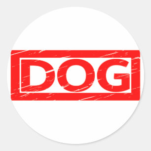 Hunde-Briefmarke Runder Aufkleber