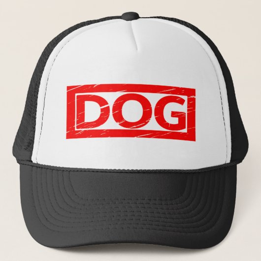 Hunde-Briefmarke Truckerkappe (Vorderseite)