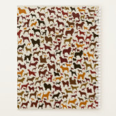 Hunde brüten Silhouetten Muster Planer (Rückseite)