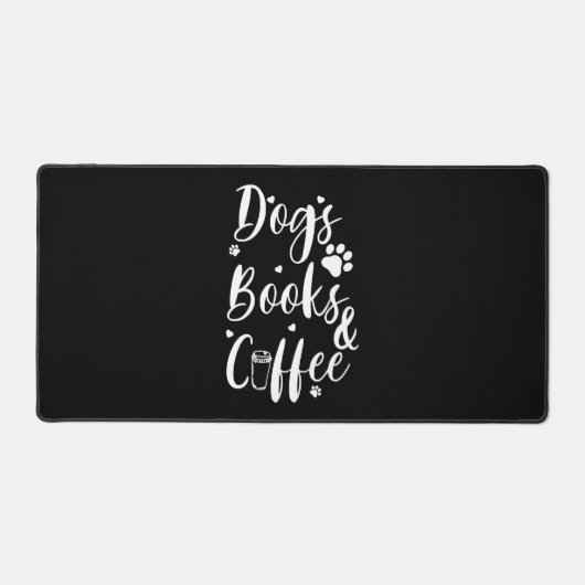 Hunde Bücher Coffe Hund Lover Buch Wurm Schreibtischunterlage (Vorderseite)