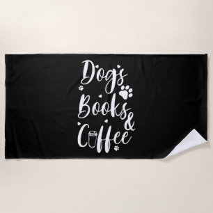 Hunde Bücher Coffe Hund Lover Buch Wurm Strandtuch