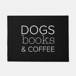 Hunde Bücher Kaffee Bücherwurm Hunde-Mama Fußmatte