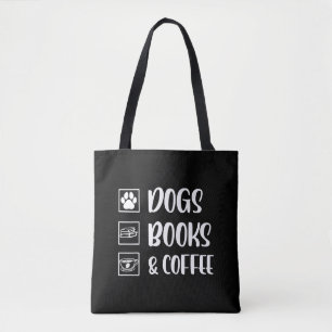 Hunde Bücher Kaffee Funny Dog Tasche